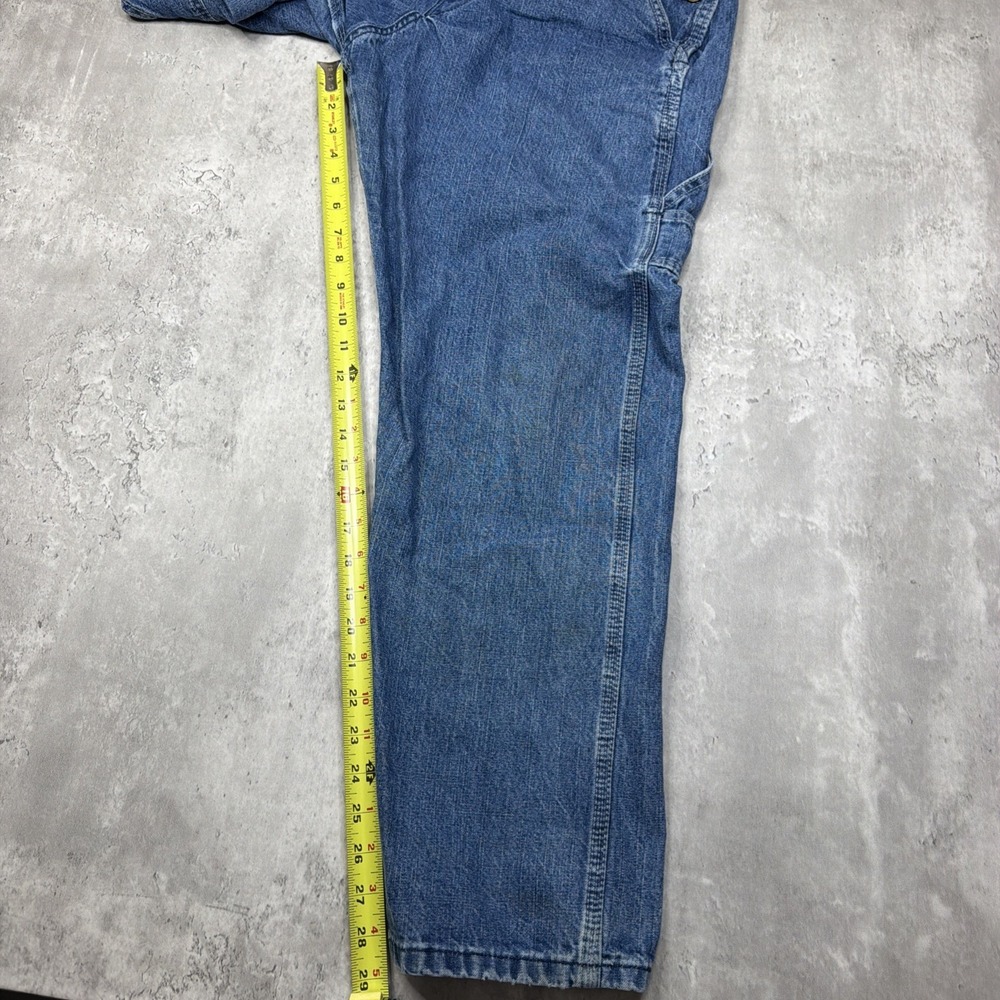Relaxed Fit Blue Denim Women's Overalls - Picture 7 of 11